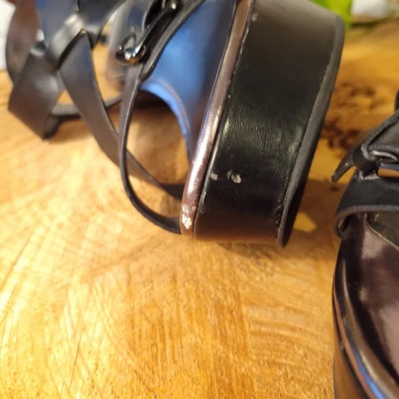 Marc Fisher Platform Sandals Silver shiny detail - Picture 7 of 12